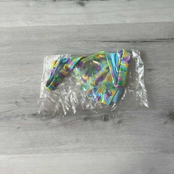 Lulus Sun-sational Days Blue Multi Floral Cheeky Bikini Bottoms NWT in packaging - Picture 6 of 7